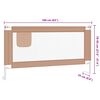 vidaXL Kleinkind-Bettschutzgitter Taupe 180x25 cm Stoff