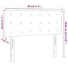 vidaXL LED Kopfteil Dunkelbraun 80x5x78/88 cm Stoff