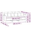 vidaXL 3-Sitzer-Sofa Schwarz 180 cm Samt