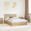 vidaXL Aufbewahrungsbett Sonoma-Eiche 140 x 190 cm Holzwerkstoff