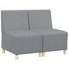vidaXL Modulares Armfreies Sofa 2 Stk. Hellgrau Stoff