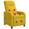 vidaXL Massage Relaxsessel Gelb Samt (V)