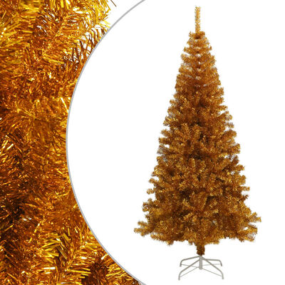 vidaXL Künstlicher Weihnachtsbaum mit Ständer Gold 240 cm PET