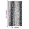 vidaXL Fliegenvorhang Grau und Schwarz 100x220 cm Chenille
