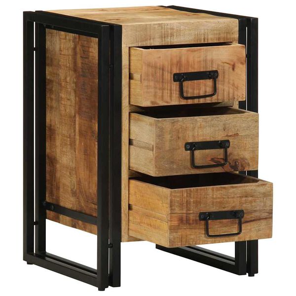 vidaXL Nachttisch Braun 40 x 40 x 59 cm Massivholz Mango