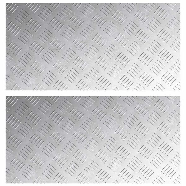vidaXL Treppe Tritt Rechtwinklig 2 pcs Silber 80 x 40 cm Aluminium