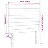 vidaXL LED Kopfteil Hellgrau 90x5x118/128 cm Samt