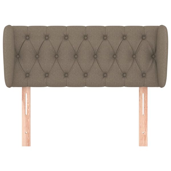 vidaXL Kopfteil mit Ohren Taupe 93x23x78/88 cm Stoff