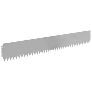 vidaXL Rasenkante 10 stk. 103 x 15 cm Stahl Silber