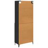 vidaXL Highboard Schwarz Eichen-Optik 69,5 x 34 x 180 cm Holzwerkstoff