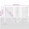 vidaXL Zaunpfosten Grau 10 x 0,5 m (25 x 25 mm Netz) Stahl
