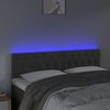 vidaXL LED Kopfteil Dunkelgrau 144x7x78/88 cm Samt
