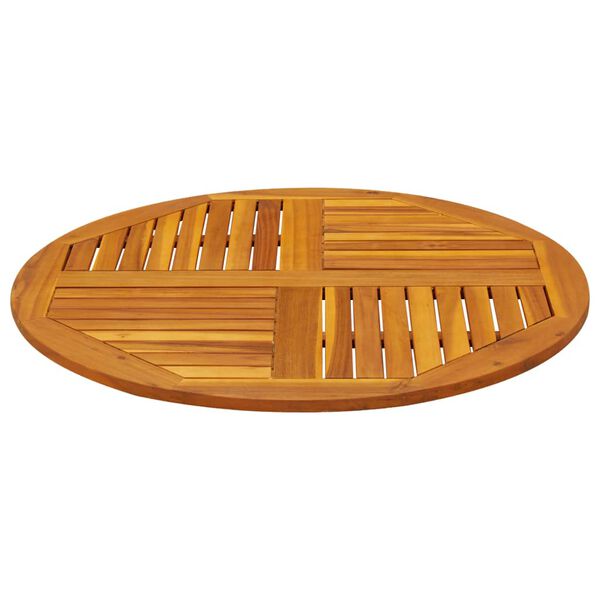 vidaXL Tischplatte &Oslash;90x2,2 cm Rund Massivholz Akazie