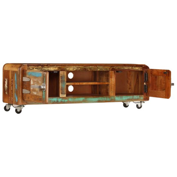 vidaXL TV-Schrank 120x30x36 cm Altholz Massiv