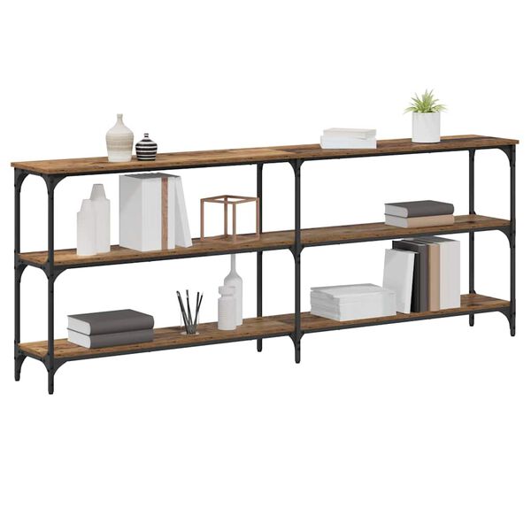 vidaXL Konsolentisch Altholz 200 x 29 x 75 cm Sperrholz und Metall