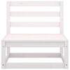 vidaXL 10-tlg. Garten-Lounge-Set Wei&szlig; Massivholz Kiefer