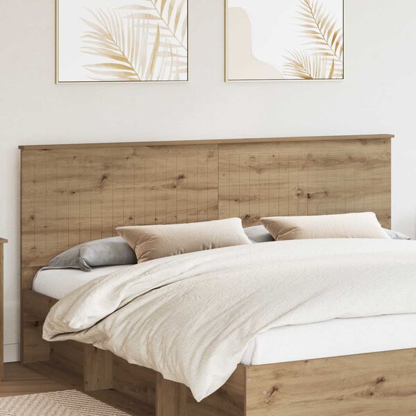 vidaXL Kopfteil mit Kopfteil Artisan-Eiche 200 cm Holzwerkstoff