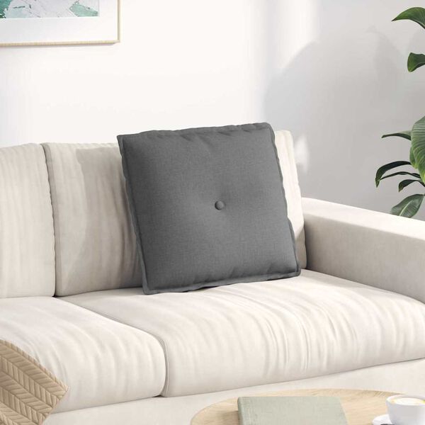 vidaXL R&uuml;ckenkissen Dunkelgrau 50 x 19 x 45 cm Stoff