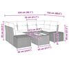 vidaXL Gartensofa-set mit Kissen 8 pcs Braun und Creme Poly-Rattan