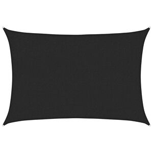 vidaXL Sonnensegel 160 g/m&sup2; Schwarz 2x2,5 m HDPE