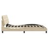 vidaXL Bettgestell ohne Matratze Creme 180x200 cm Stoff