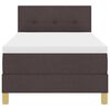 vidaXL Boxspringbett mit Matratze Dunkelbraun 90 x 190 cm Stoff