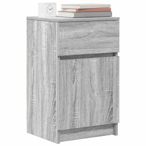 vidaXL Nachttisch Grau Sonoma 39x35x65 cm Holzwerkstoff