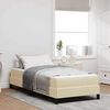 vidaXL Boxspringbett mit Matratze Creme 90 x 190 cm Stoff