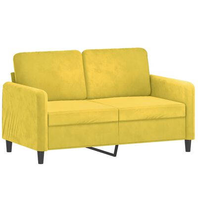 vidaXL 2-Sitzer-Sofa Gelb 120 cm Samt