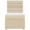 vidaXL Boxspringbett mit Matratze Creme 80x200 cm Stoff