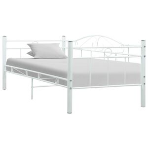 vidaXL Tagesbett-Rahmen Wei&szlig; Metall 90&times;200 cm