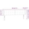 vidaXL Kopfteil mit Ohren Hellgrau 183x23x78/88 cm Stoff