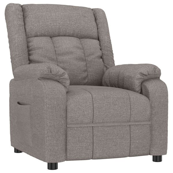 vidaXL Relaxsessel Taupe Stoff