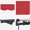 vidaXL Einziehbare Markise Rot 400 x 300 cm Polyester und Stahl