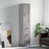 vidaXL Highboard Grau Sonoma 34,5x34x180 cm Holzwerkstoff