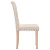 vidaXL Esszimmerst&uuml;hle 6 Stk. Creme Stoff