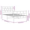 vidaXL Bettgestell mit Kopf- und Fu&szlig;teil Metall Wei&szlig; 80x200 cm