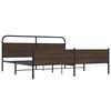 vidaXL Metallbett ohne Matratze Braun Eichen-Optik 200x200 cm