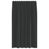 vidaXL Voile Vorh&auml;nge mit Stangentaschen 2 Stk. Schwarz