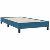 vidaXL Boxspringbett mit Matratze Dunkelblau 80x210 cm Samt
