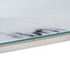 vidaXL Couchtisch Silbern Edelstahl und Hartglas