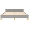 vidaXL Bettgestell ohne Matratze Hellgrau 140x200 cm Stoff