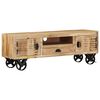 vidaXL TV-Schrank mit R&auml;dern 110x30x37 cm Massivholz Mango