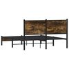vidaXL Metallbett ohne Matratze R&auml;uchereiche 140x190 cm
