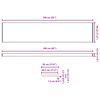 vidaXL Fensterbank Schwarz mit Holzmaserung 160 x 30 x 4,5 cm PVC