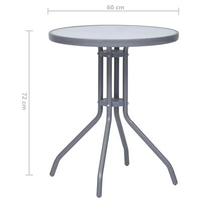 vidaXL 3-tlg. Bistro-Set Aluminium und Textilene Silbern