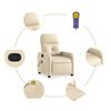 vidaXL Massagesessel Creme Stoff