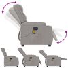 vidaXL Massagesessel Wolkengrau Stoff