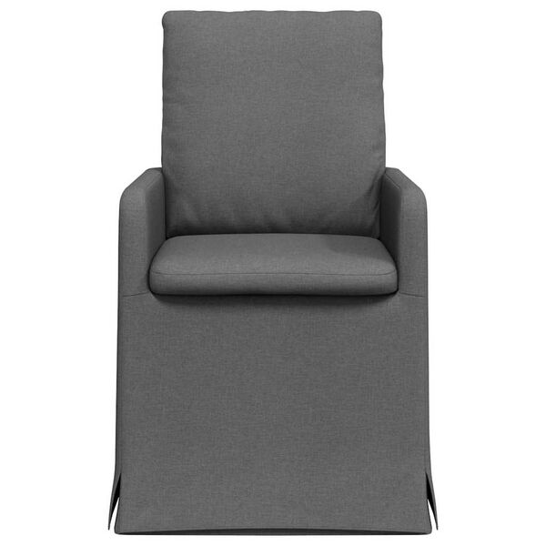 vidaXL Esszimmerst&uuml;hle 2 pcs Dunkelgrau 57 x 67 x 98 cm Stoff
