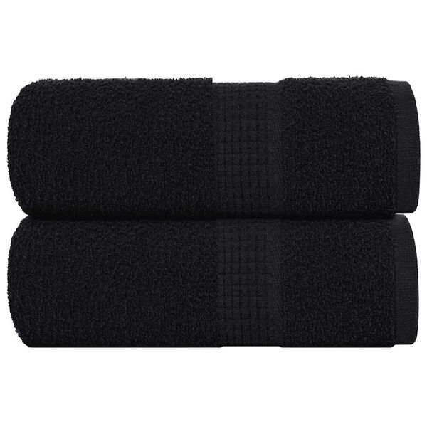 vidaXL Wascht&uuml;cher FROGN 2 Stk. Schwarz 30x30 cm 360 g/m&sup2;
